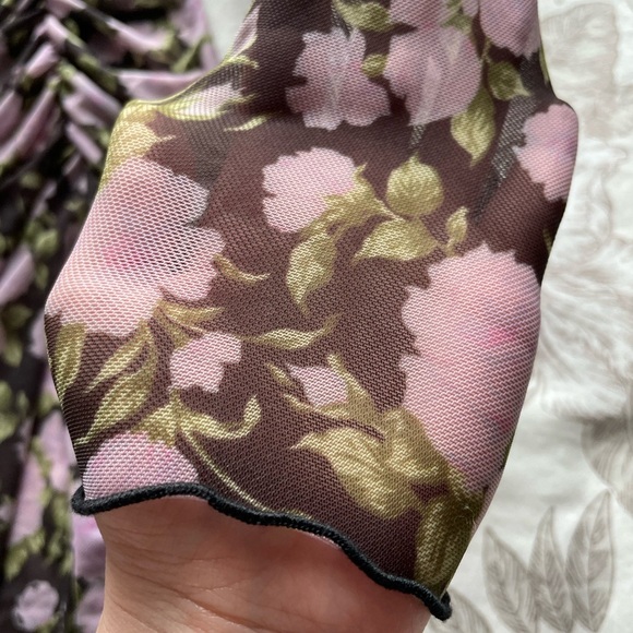 Only Hearts UO Double Mesh Sheer Floral Midi Dress Small Feminine Dainty Fairy - Picture 5 of 9